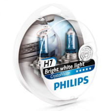 Автолампа галогенна Philips Crystal Vision H7 12V 55W 4300K 2 шт (12972CVSM)