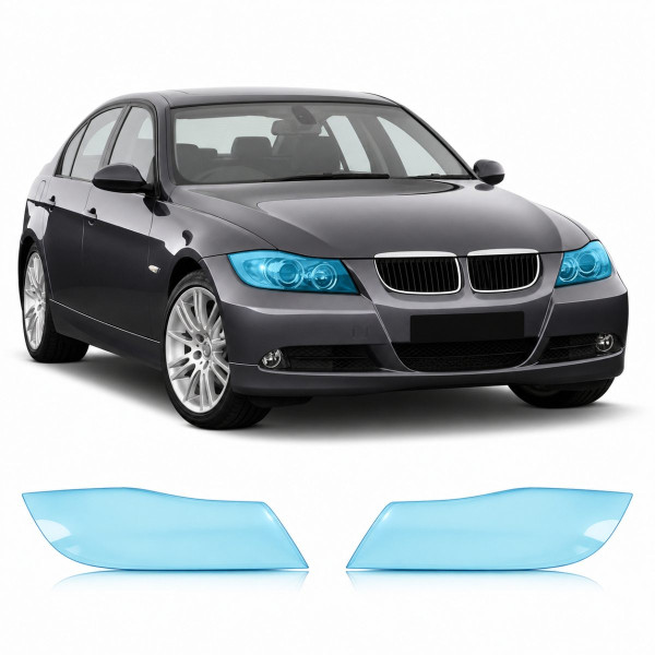 Антигравийная защитная бронепленка по лекалам для BMW 3 Series E90 2005-2011 - оптика (фары и ПТФ)