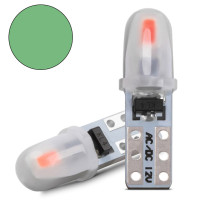 Світлодіод 12V Т5 SMD 2-3014 3D Скло 0,6W 40Lm Зелене світло (№88)