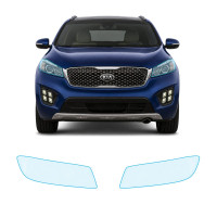 Антигравийная защитная бронепленка по лекалам для Kia Sorento UM 2015-2017 - оптика (фары и ПТФ)