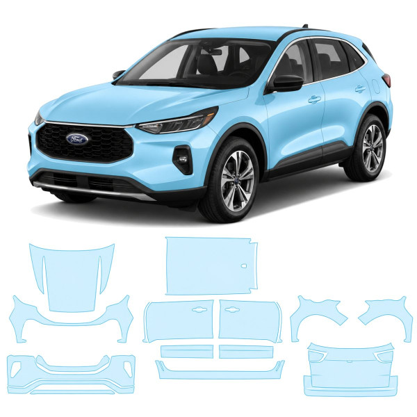 Антигравійна захисна бронеплівка за лекалами для Ford Escape (US) IV facelift 2023- повний кузов