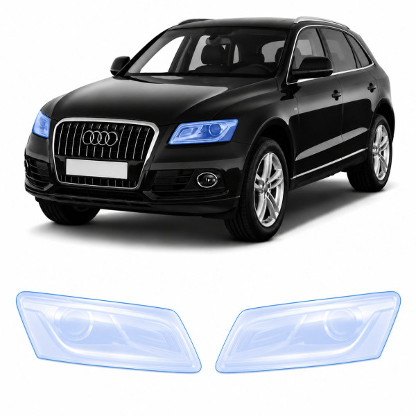 Антигравійна захисна бронеплівка за лекалами для Audi Q5 8R 2008-2017 - оптика (фари та ПТФ)