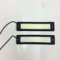 Дневные ходовые огни ДХО гибкие на скотче 12v / 19 см / Яркие / Белые 2 шт (№20)