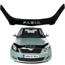 Дефлектор капота мухобійка Skoda Fabia II 2007-2010 Voron Glass