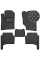 Килимки в салон Екошкіра для Volkswagen Touareg I 2002-2010 Чорні 5 шт (Rombus)
