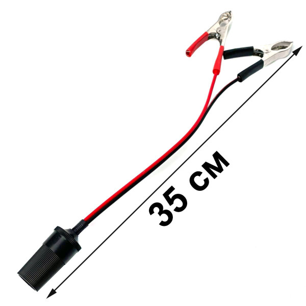 Переходник клемм прикурка c штекером 12V /24 V (101510)