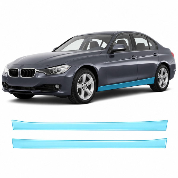 Антигравійна захисна бронеплівка за лекалами для BMW 3 Series F30 2012-2015 - нижня зона кузова та пороги