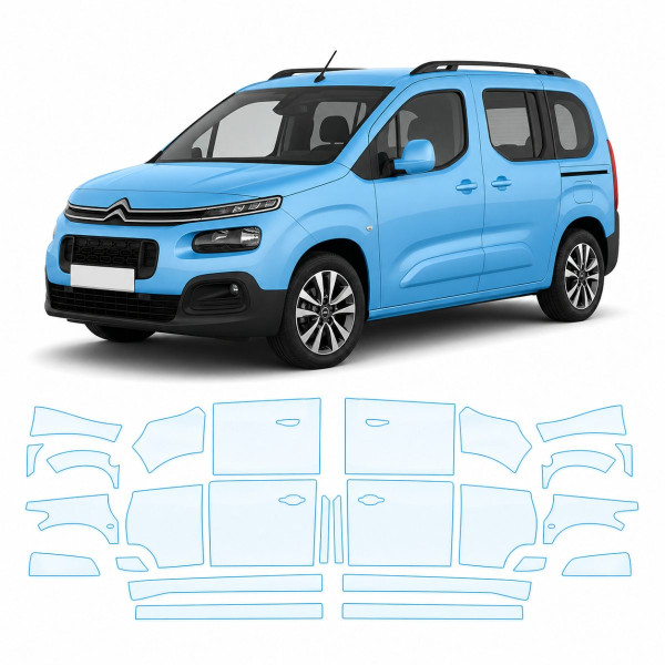 Антигравійна захисна бронеплівка за лекалами для Citroen Berlingo III 2018- повний кузов