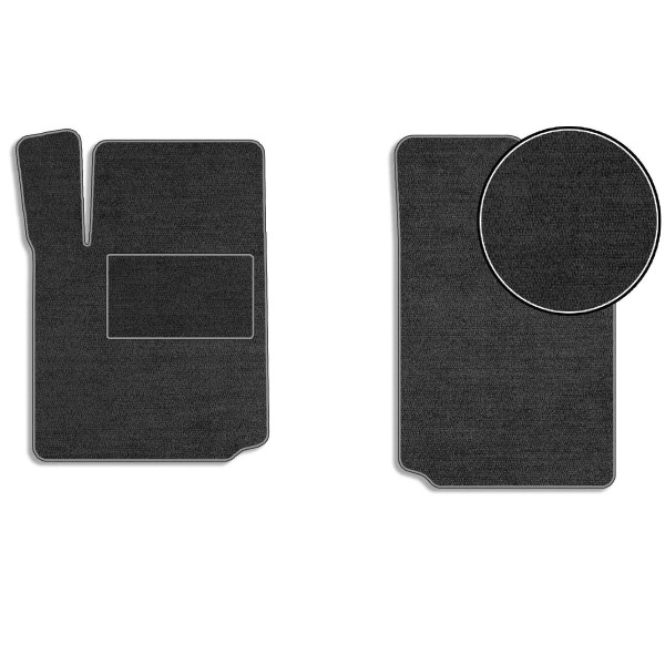 Передние ворсовые коврики для Citroen C2 2003-2010 с подпятником 2 шт (Carrera)