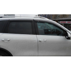 Дефлектори вікон вітровики для Volvo XC70 2007-2010 З Молдингом Хром