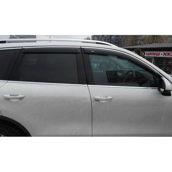 Дефлектори вікон вітровики для Volvo XC70 2007-2010 З Молдингом Хром