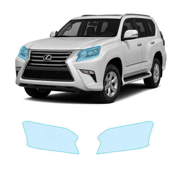 Антигравійна захисна бронеплівка за лекалами для Lexus GX J150 facelift 1 2014-2019 - оптика (фари та ПТФ)