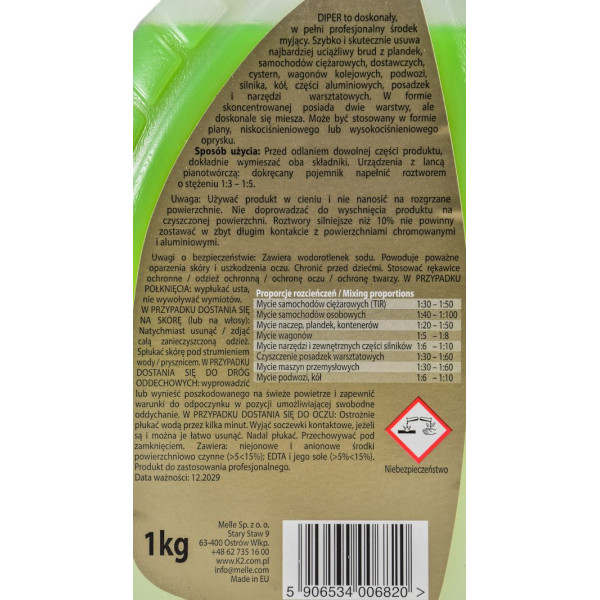Пена активная для бесконтактной мойки K2 Diper PRO 1L 1:5 Оригинал (M802)