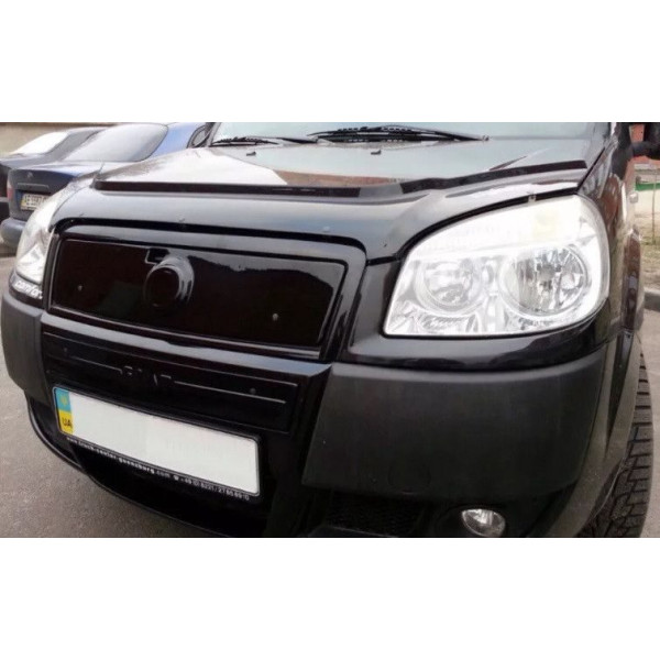 Зимняя накладка на решетку радиатора / Верхняя / Fiat Doblo 2006-2011 Глянец FLY