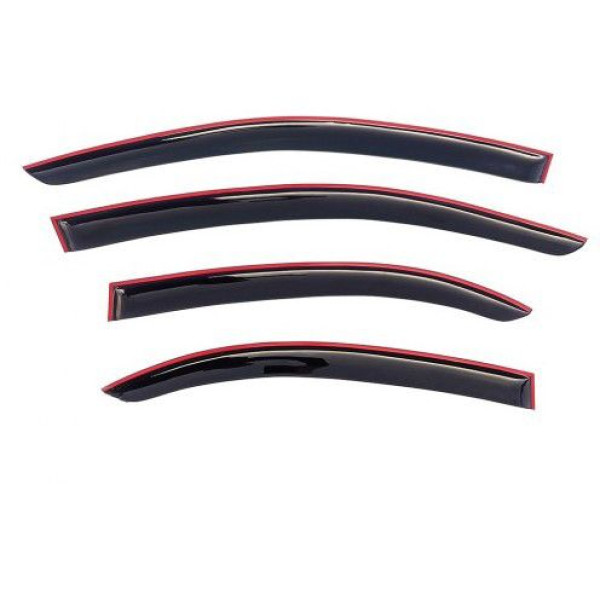 Дефлектори вікон вітровики Chevrolet Aveo T250 2006-2012 Седан Скотч 3M Voron Glass