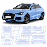 Антигравийная защитная бронепленка по лекалам для Audi Q8 4M facelift 2024- полный кузов