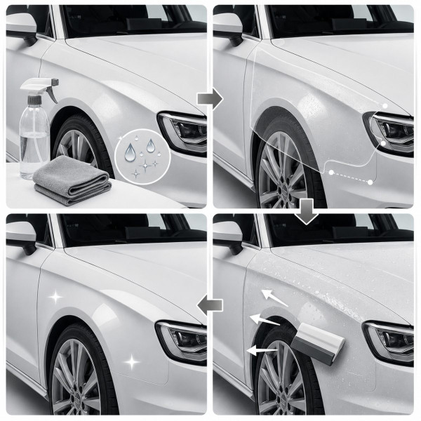 Антигравійна захисна бронеплівка за лекалами для Audi A3 8V 2012-2020 - зони дверей і стійки вікон