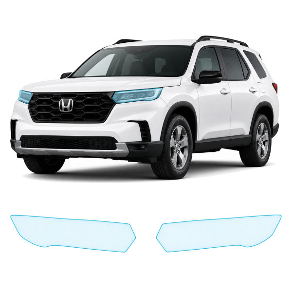 Антигравийная защитная бронепленка по лекалам для Honda Passport III facelift 2022- оптика (фары и ПТФ)
