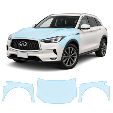 Антигравійна захисна бронеплівка за лекалами для Infiniti QX50 J55 2019- капот і передні крила
