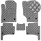 Килимки в салон Екошкіра для Volkswagen Touareg I 2002-2010 Сірі 5 шт (Rombus)