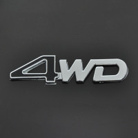 Эмблема надпись 4 WD 4-черная скотч 125 x 30 мм