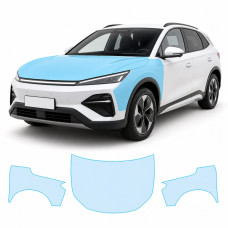 Антигравійна захисна бронеплівка за лекалами для BYD Atto 3 (Yuan Plus) I facelift 2025- капот і передні крила
