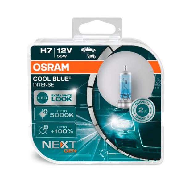 Галогеновые лампы Osram H7 12V 55W +100% Cool Blue Intense Next Gen (64210CBN-HCB BOX)