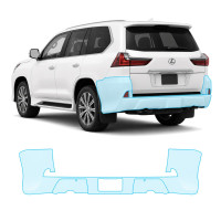 Антигравийная защитная бронепленка по лекалам для Lexus LX J200 facelift 2 2016-2021 - задний бампер