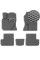 3D Коврики в салон EVA для Toyota RAV 4 CA20W 2000-2005 с подпятником Серые 5 шт