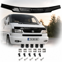 Дефлектор капота мухобойка Volkswagen T4 1990-1998 Широкая (Прямые фары) Voron Glass