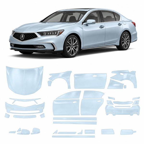 Антигравийная защитная бронепленка по лекалам для Acura RLX I facelift 2018-2020 - полный кузов