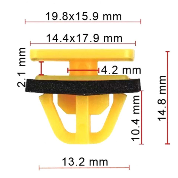 Клипса крепления молдинга Lexus Toyota Nissan Pontiac (5271728010 9046710077) C0356