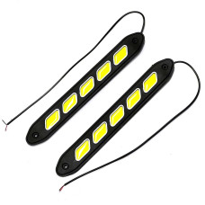 LED Денні ходові вогні ДХО 12V 23 см гумовий корпус гнучкі 2 шт (KLNT-DRL-COB-102)