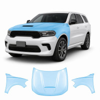 Антигравийная защитная бронепленка по лекалам для Dodge Durango WD/WK2 facelift 2021- капот и передние крылья