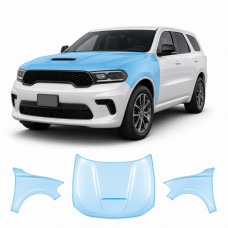 Антигравійна захисна бронеплівка за лекалами для Dodge Durango WD/WK2 facelift 2021- капот і передні крила
