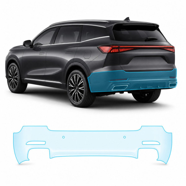 Антигравійна захисна бронеплівка за лекалами для Chery Tiggo 8 Pro Max (PHEV) I 2024- задній бампер