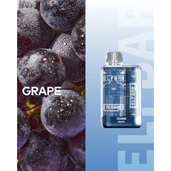 Elf Bar TE5000 POD 5% Оригинал Grape Виноград (Подзаряжаемый)