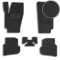 Ворсовые коврики для Volkswagen Polo V 2009-2016 с подпятником Черные 5 шт (Carrera)