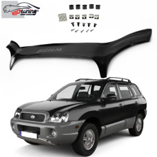 Дефлектор капота мухобойка для Hyundai Santa Fe 2000-2006 (Vip Tuning) HYD56