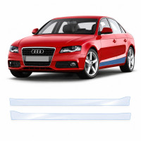 Антигравийная защитная бронепленка по лекалам для Audi A4 B8 2008-2015 - нижняя зона кузова пороги
