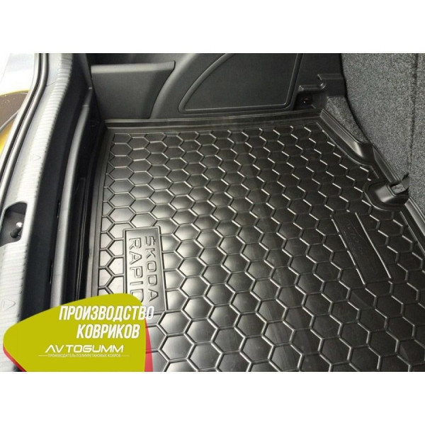Автомобільний коврик в багажник Skoda Rapid 2013- Spaceback / Резино - пластик