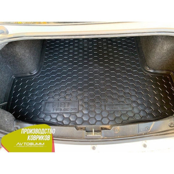 Автомобильный коврик в багажник Fiat Linea 2007- / Резиновый (Avto-Gumm)