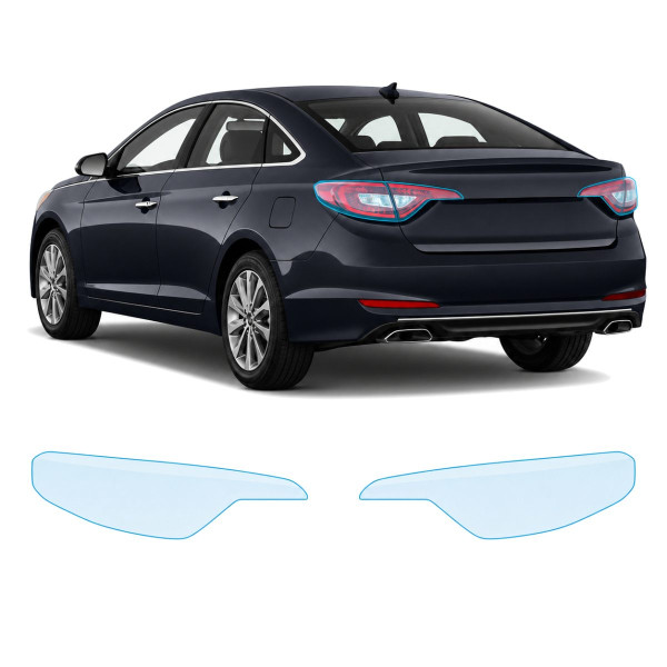 Антигравийная защитная бронепленка по лекалам для Hyundai Sonata LF 2014-2017 - задние фонари стопы