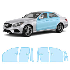 Антигравийная защитная бронепленка по лекалам для Mercedes-Benz E-Class W212 facelift 2013-2016 - зоны дверей и стойки окон