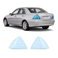 Антигравийная защитная бронепленка по лекалам для Mercedes-Benz C-Class W203 facelift 2004-2007 - задние фонари стопы