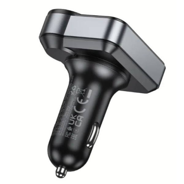 Автомобильный FM модулятор (трансмиттер) Hoco E86 2хUSB Type-C PD48W + QC3.0