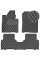 Коврики в салон для Kia Sorento III 5 мест 2014- Экокожа с подпятником Черные 5 шт (Rombus)