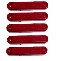 Габарит LED прямокутний 100х20 мм 12/24V 6 діодів Червоний 5 шт (MRT 53 К 182)