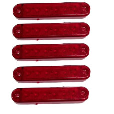 Габарит LED прямоугольный 100х20 мм 12/24V 6 диодов Красный 5 шт (MRT 53 К 182)