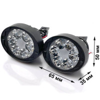 Дополнительная LED фара 10W (1.5W*6) 10-60V 65x50x35 мм Дальний 104-10W 2 шт